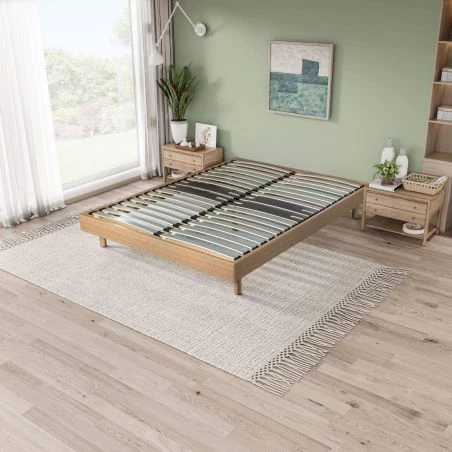 Sommier + Pieds + Matelas Chêne Oak DecoKit 160x200