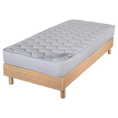 Sommier + Pieds + Matelas Chêne Oak DecoKit 90x190 Sommier + Pieds + Matelas Chêne Oak DecoKit 90x190