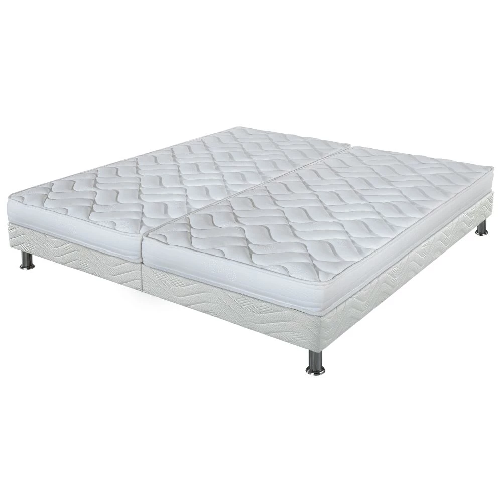 Ensemble tapissier Melissa Omega strech blanc 2x80x190