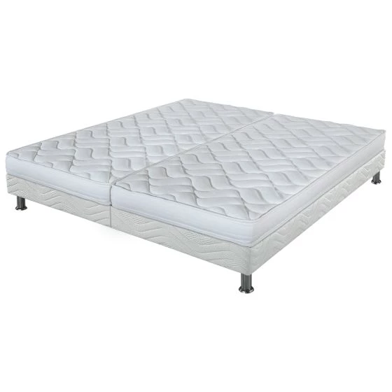 Ensemble tapissier Melissa Omega strech blanc 2x90x190