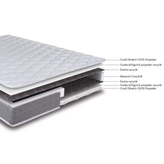 Ensemble tapissier Ryad Omega strech blanc 2x80x190