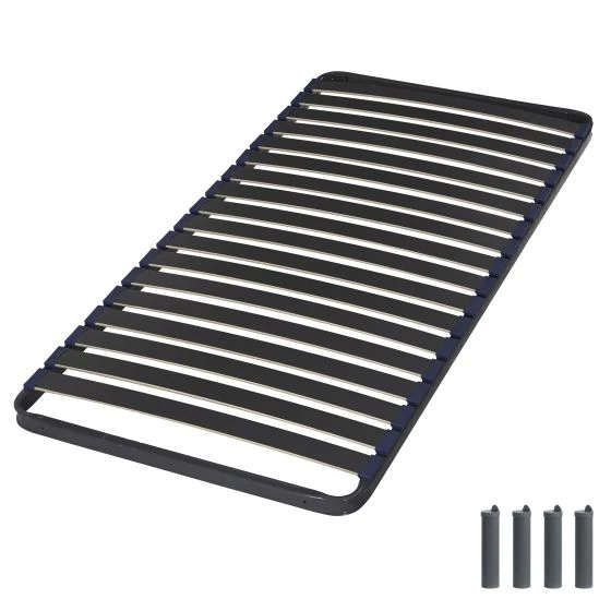 Sommier + jeu de pieds 90x190 Iota 18 lattes