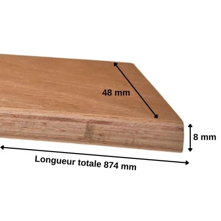15 lattes + 30 embouts - 874x48x8 mm - lit 90 - pour sommier / bz / clic clac