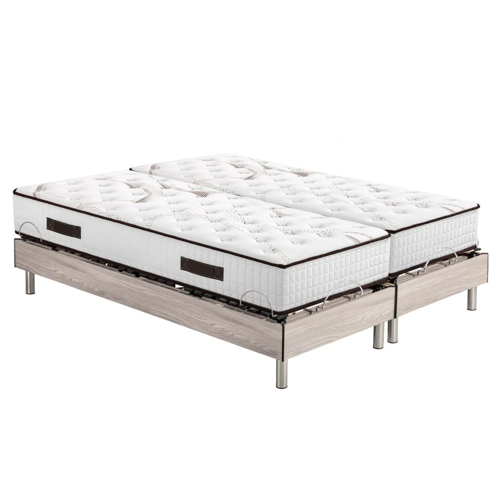 Lit électrique 80+80x200 S73 + matelas Louxor 3