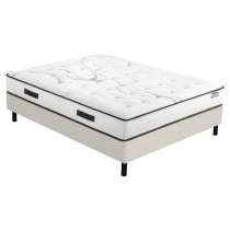 Sommier + Pieds + Matelas Moorea Newkit Bouclette 140x190