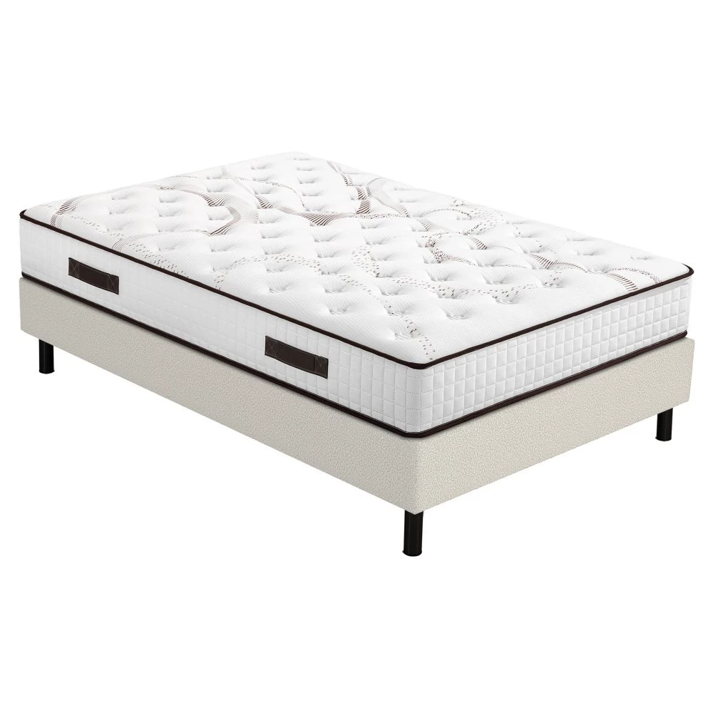 Sommier + Pieds + Matelas Myriade 4 Newkit Bouclette 160x200