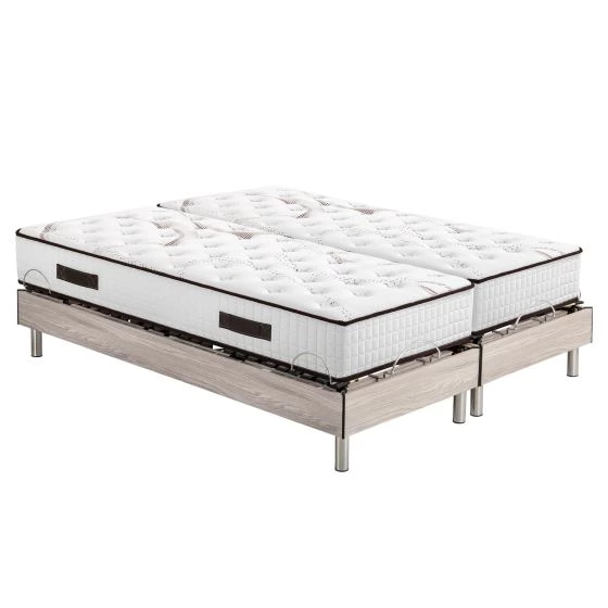 Lit électrique 80+80x200 S73 + matelas Myriade 4