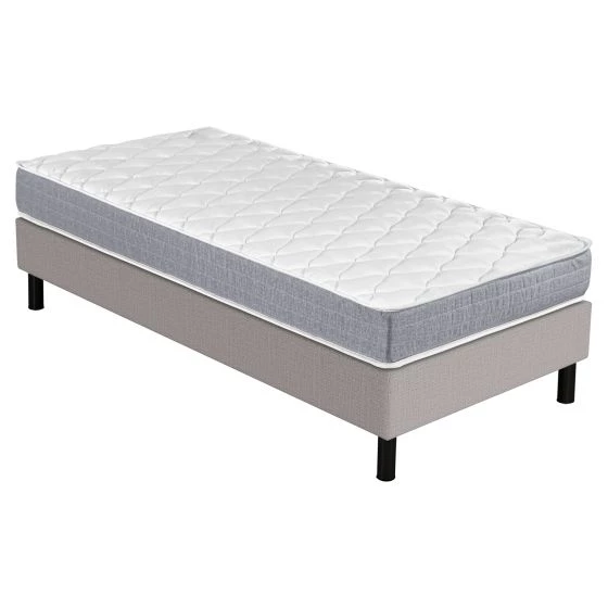 Sommier + Pieds + Matelas Ryad Newkit Lin 90x190