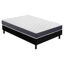 Sommier + Pieds + Matelas Record Newkit Anthracite 140x190