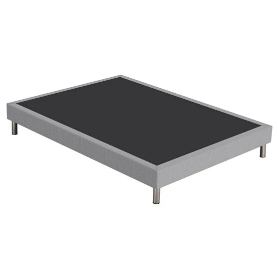 Sommier tapissier + pieds 160x200 SR15 gris cobalt