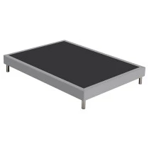 Sommier tapissier + pieds 140x190 SR15 gris cobalt