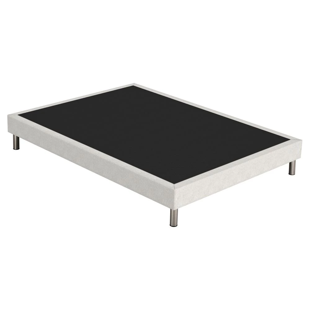 Sommier tapissier + pieds 160x200 SR15 beige