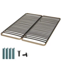 Sommier + jeu de pieds 80+80x200 Theta 2x24 lattes