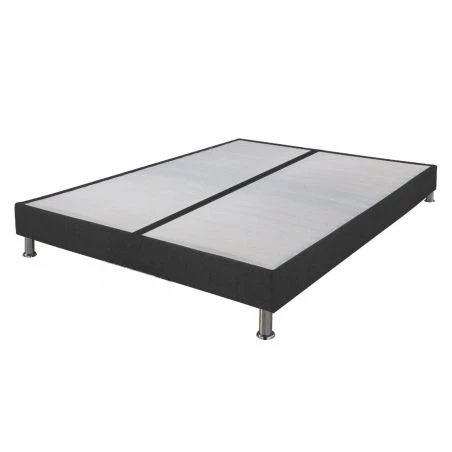 Sommier tapissier + jeu de pieds 90+90x200 Omega anthracite 3 - 18 lattes
