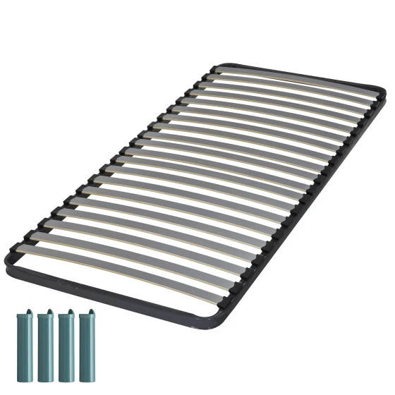 Sommier + jeu de pieds 90x190 Epsilon 20 lattes