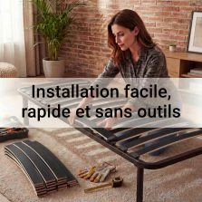 5 lattes + 10 embouts - 680x68x8 mm - lit 140 - pour sommier / bz / clic clac