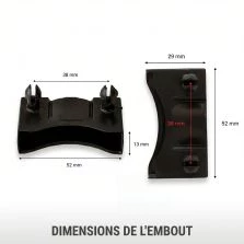 10 lattes + 20 embouts - 680x48x8 mm - lit 140 - pour sommier / bz / clic clac