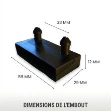 5 lattes + embouts - 580x53x8 mm - spécial bz / clic clac