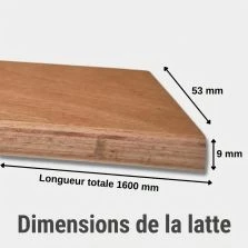5 lattes - 1600x53x9 mm - Spécial BZ / Convertible / Sommier
