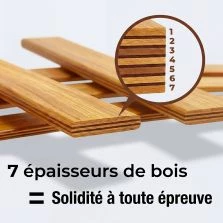 5 lattes - 680x48x8 mm - lit 140 - pour sommier / bz / clic clac