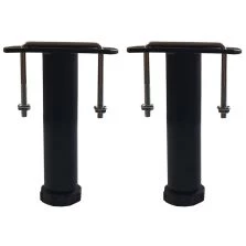 2 pieds de liaison métal H 14 à 25 cm pour sommier métal