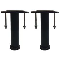 2 pieds de liaison métal H 14 à 25 cm pour sommier métal