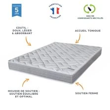 Matelas 160x200 Maryland mousse HD