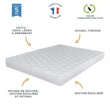 Matelas 90x190 Montana mousse HD