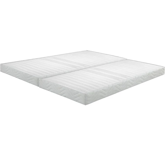 Sommier tapissier 90+90x200 Omega blanc 2x17 lattes