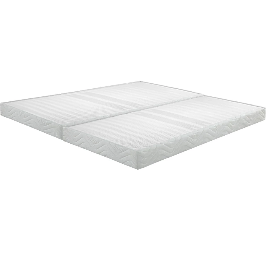 Sommier tapissier 80+80x200 Omega blanc 17 lattes