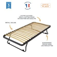 Sommier gigogne + matelas Morgan 90x190