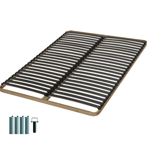 Sommier + jeu de pieds 120x190 C224 2x24 lattes
