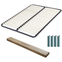 Sommier démonté + pieds 140x190 Kit 44 lattes
