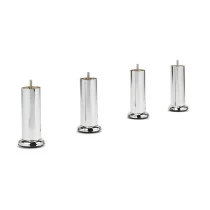 4 pieds chromé H 20 cm pour sommier tapissier