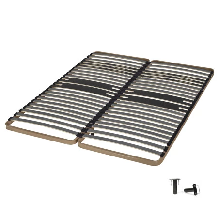 sommier a lattes 2x80x200 cm