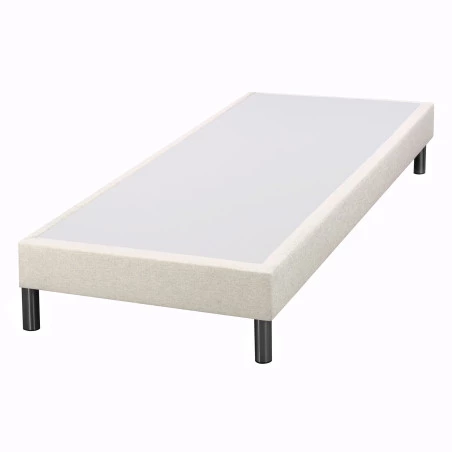 Sommier tapissier + pieds 90x190 SR15 12 lattes sahara
