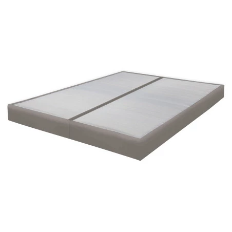 Sommier tapissier 80+80x200 Omega simili taupe 18 lattes Sommier tapissier 80+80x200 Omega simili taupe 18 lattes